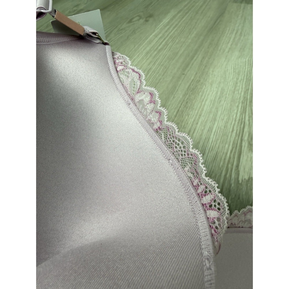 NWT Cacique Pale Pink Sexy Floral Lace Lightly Lined Demi Underwired Bra 46C - Picture 16 of 16